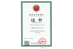安徽集友安全生產標準化證書二級